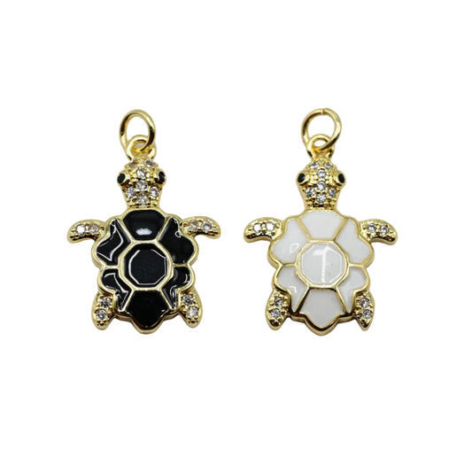 Large Sea Turtle Charm Pendant | 18K Gold-Filled