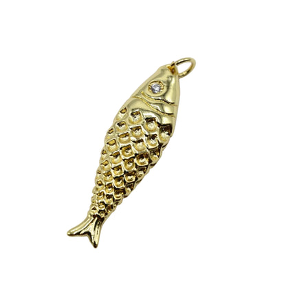 Large Fish Charm Pendant | 18K Gold-Filled