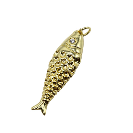 Large Fish Charm Pendant | 18K Gold-Filled