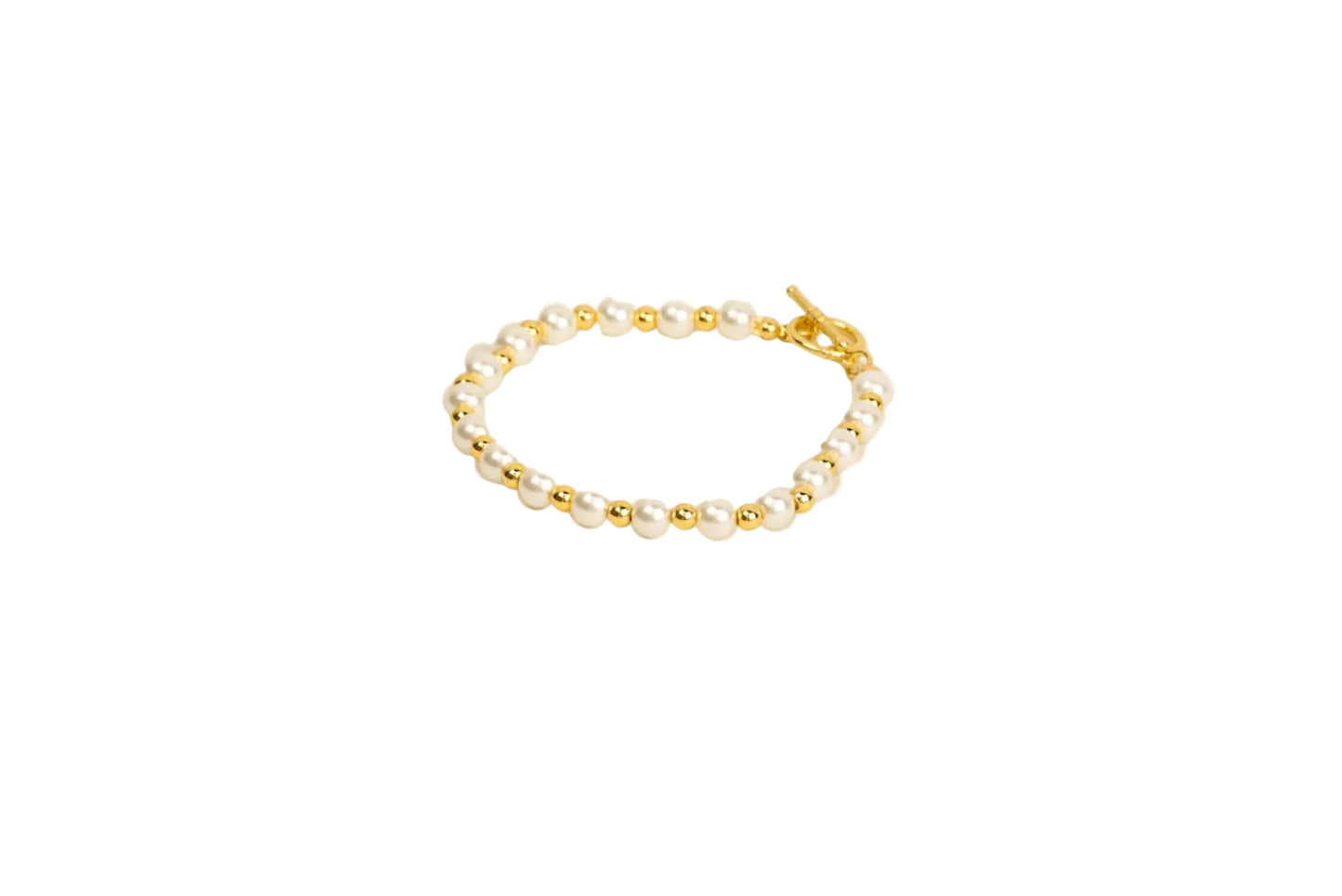 Toggle Pearl & Gold Bracelet
