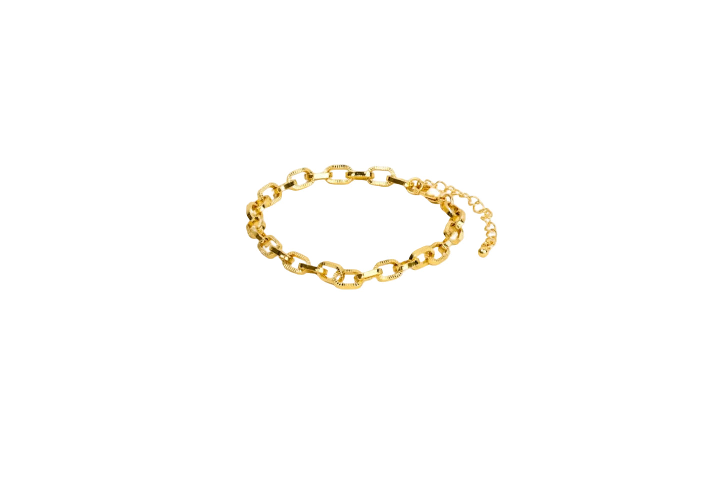 Textured Paper Clip Chain Bracelet