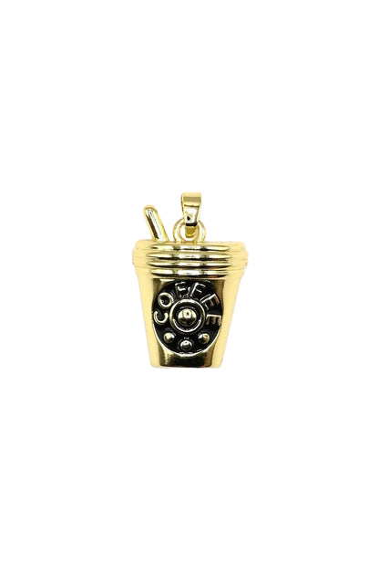 Coffee Cup Charm Pendant | 18K Gold-Filled
