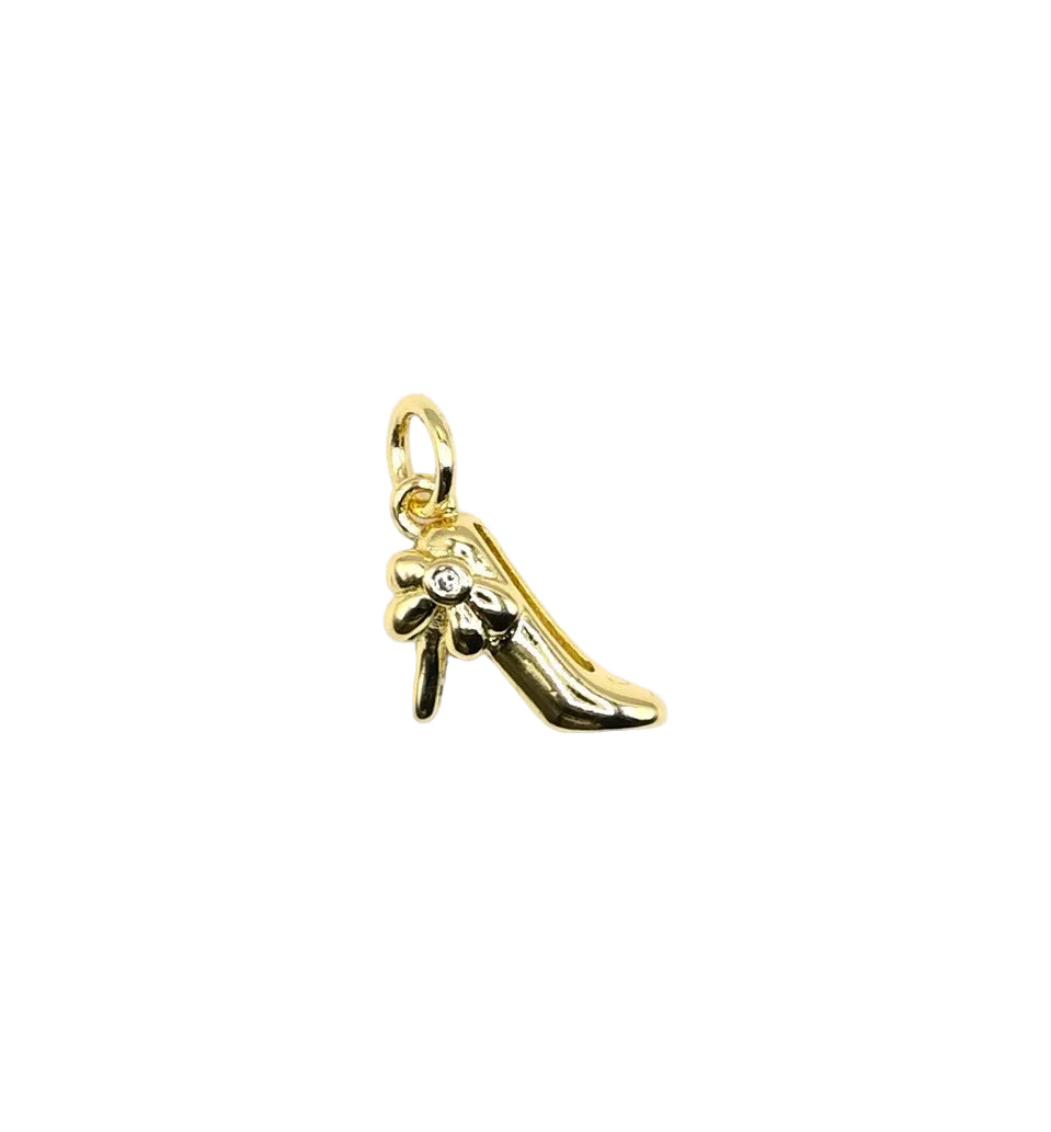 High Heel Charm with Bow | 18K Gold-Filled