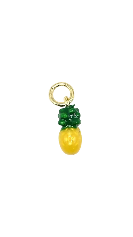 Enamel Pineapple Charm | 18K Gold-Filled