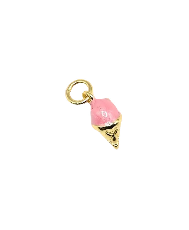 Pink Ice Cream Charm | 18K Gold-Filled