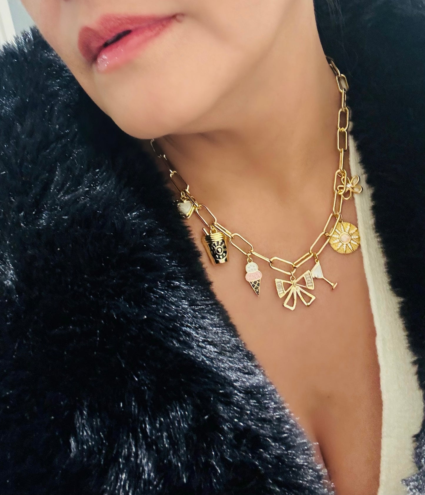 Cocktail Glass Charm | 18K Gold-filled