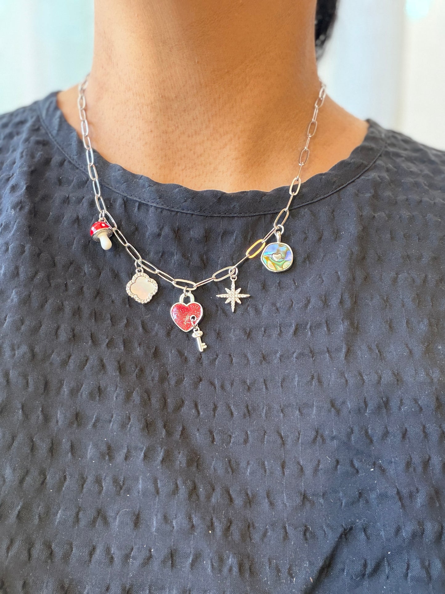 Mushroom Charm Pendant | 18K Gold-filled & Silver