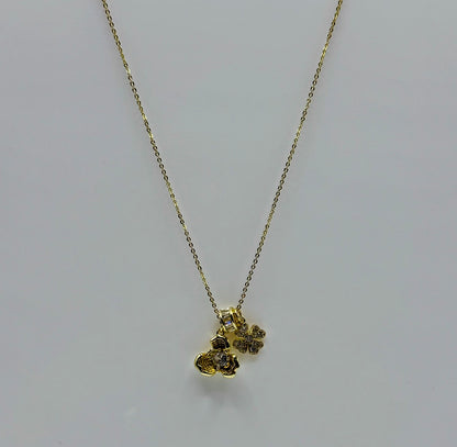 Trillium Flower Charm Pendant | 18K Gold-Filled