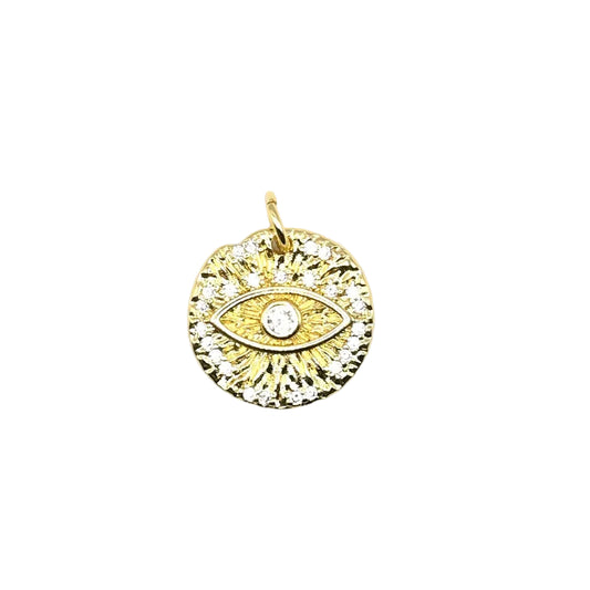Radiant Evil Eye Charm Pendant | 18K Gold-Filled