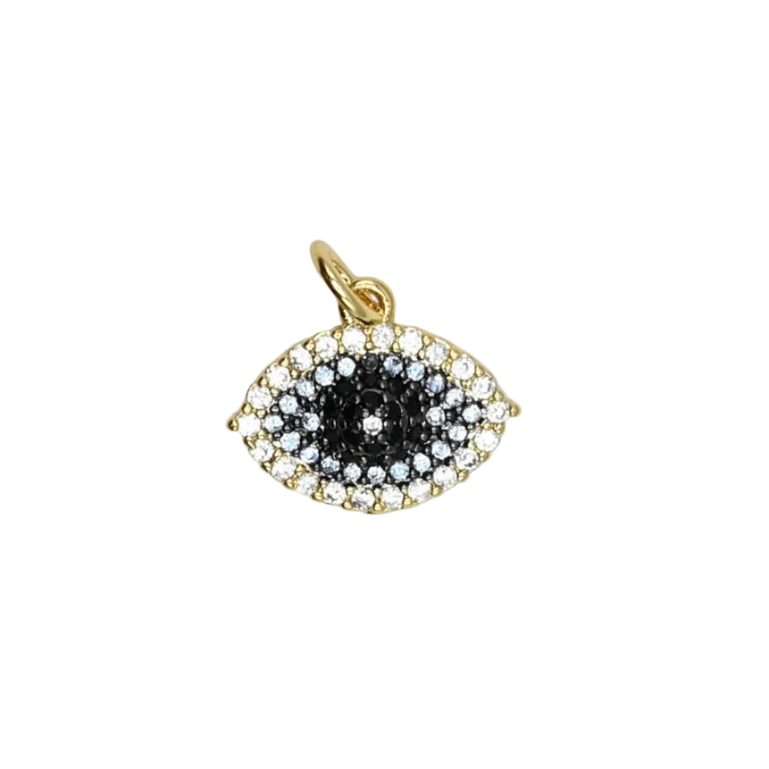 Pavé Evil Eye Charm Pendant| 18K Gold-Filled & Silver