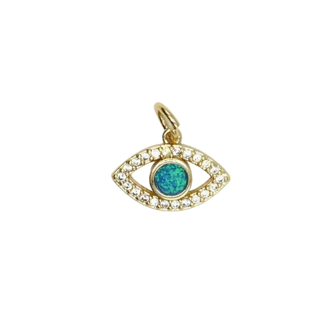 Azure Eye Charm Pendant | 18K Gold-Filled & Silver
