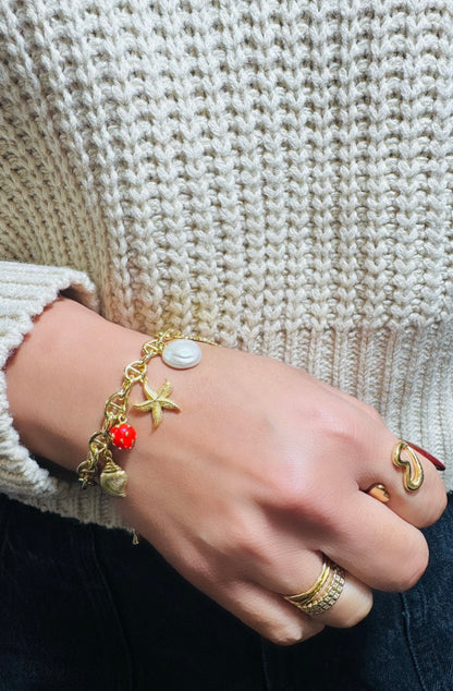 Red Crab Charm Pendant | 18K Gold-Filled