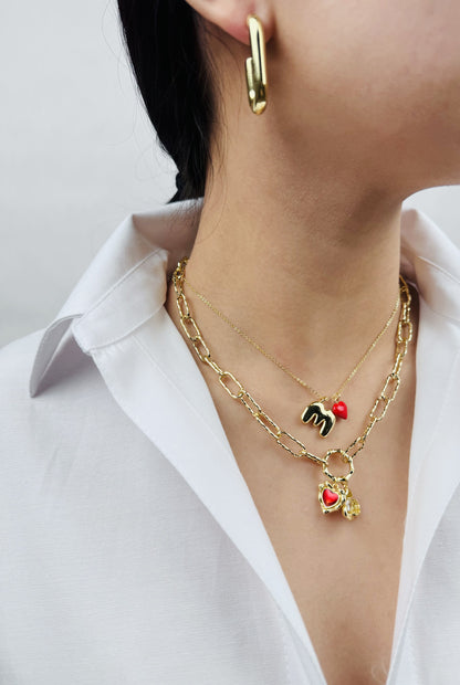 Baroque Heart Charm Pendant | 18K Gold-Filled