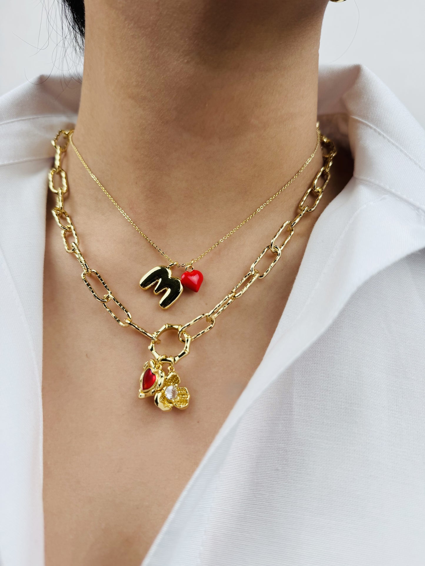 Bubble Initial Charm A–Z | 18K Gold-Filled & Silver