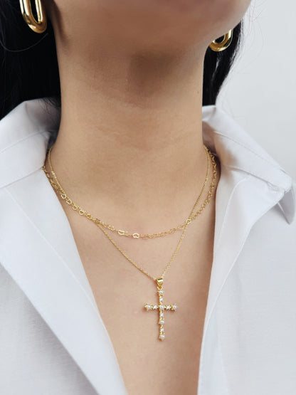 Cross Mother of Pearl Charm Pendants | 18K Gold-Filled & Silver Plated