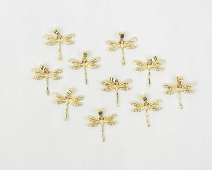 Style 19 - 18K Gold Filled Dragonfly Charm