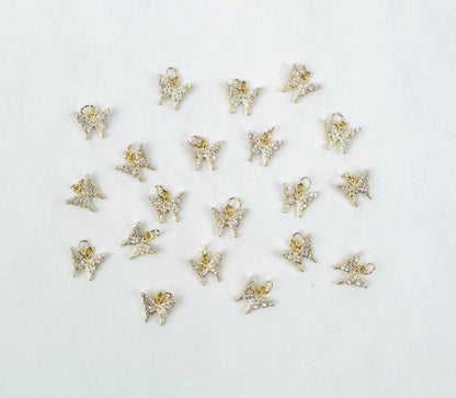 Style 46 - 18K Gold Filled Butterfly Charm with Studs