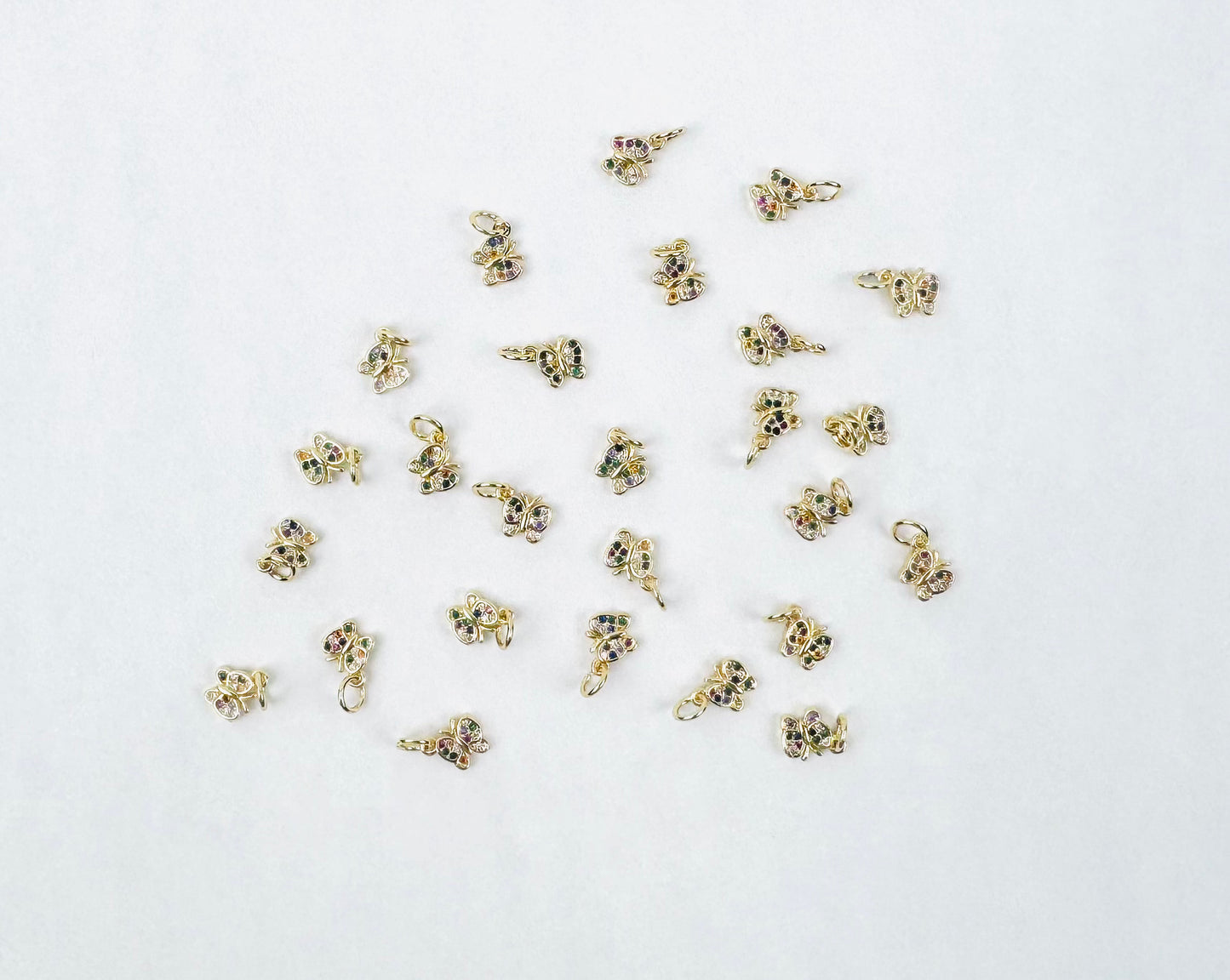 Style 18 - 18K Gold Filled Mini Colourful Butterfly Charm