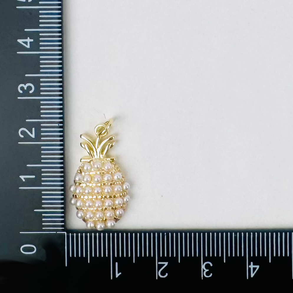 Style 3- 18K Gold Filled Pineapple Charm with Pearls