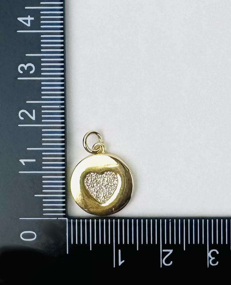 Style 40 - 18K Gold Filled Circle with Heart Charm