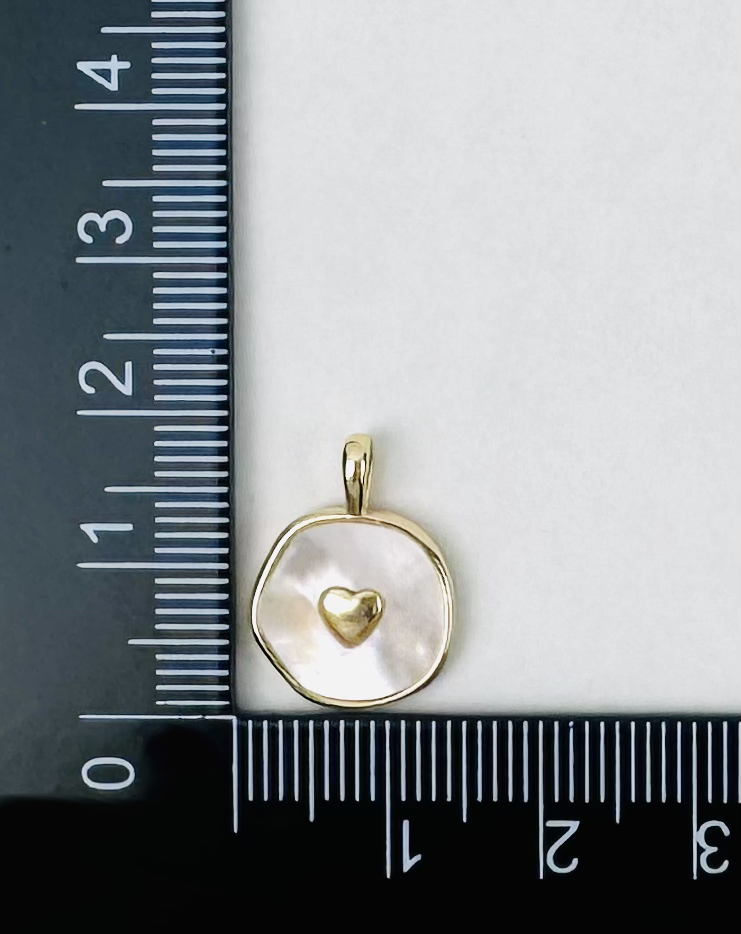 Style 111 - 18K Gold Filled Heart with Pearl Back Charm