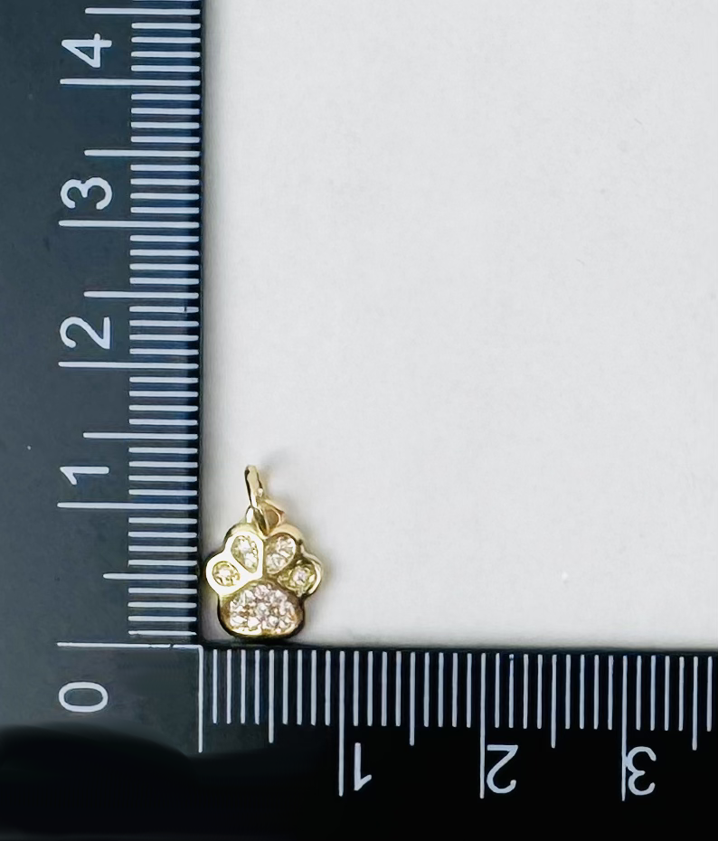 Style 70 - 18K Gold Filled Mini Paw Print Charm