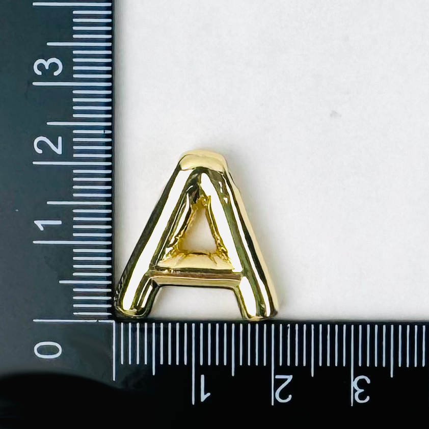 Letter Charm 7 - 18K Gold Filled Large Bubble Letters