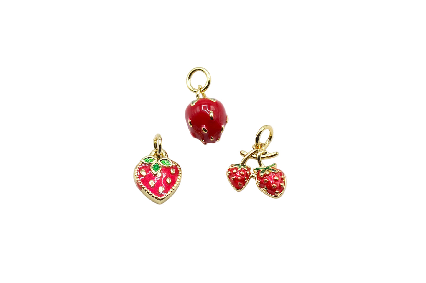 Strawberry Charm Pendant | 18K Gold-Filled