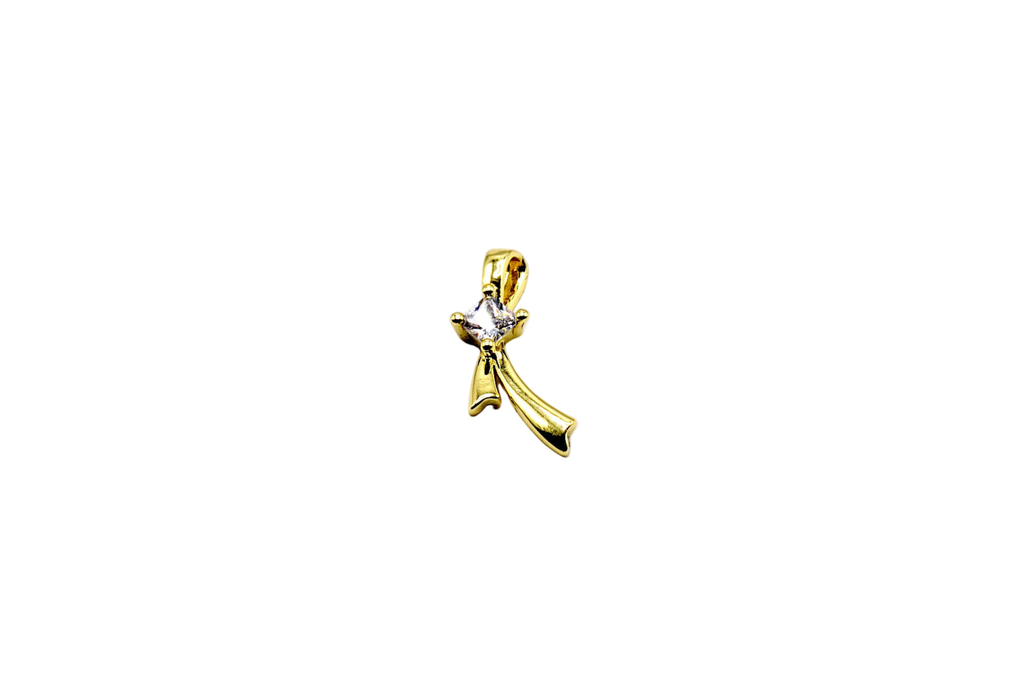 Crystal Ribbon Charm | 18K Gold-Filled