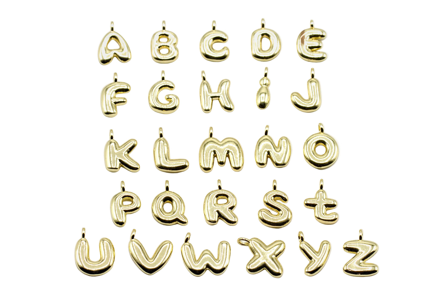 Bubble Initial Charm A–Z | 18K Gold-Filled & Silver