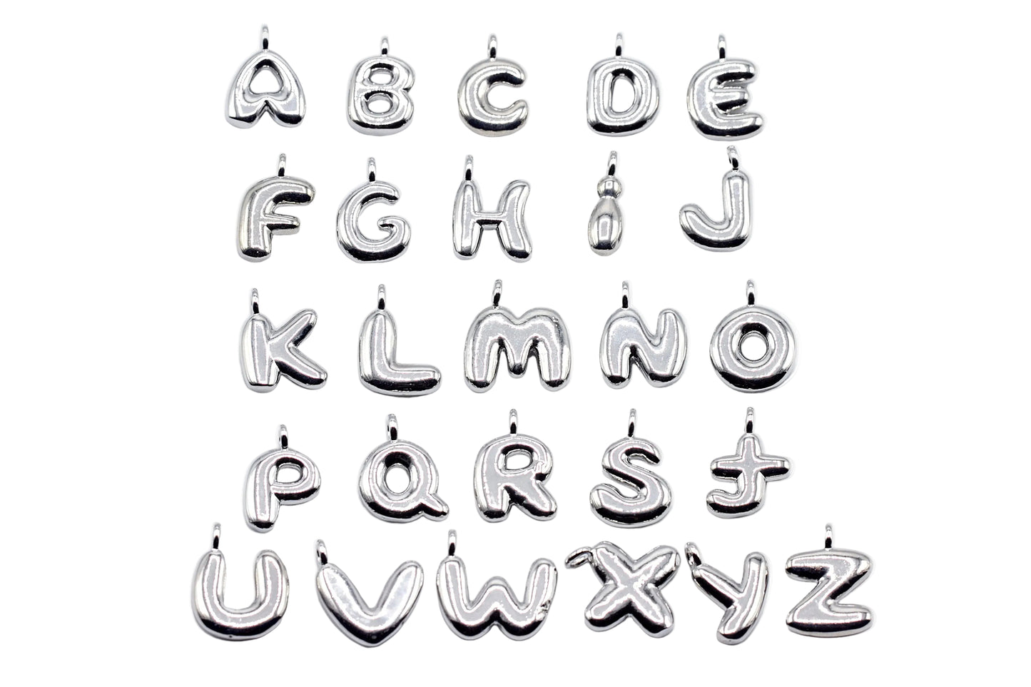Bubble Initial Charm A–Z | 18K Gold-Filled & Silver