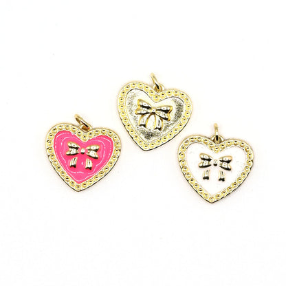 Heart Bow Charm Pendant | 18K Gold-Filled
