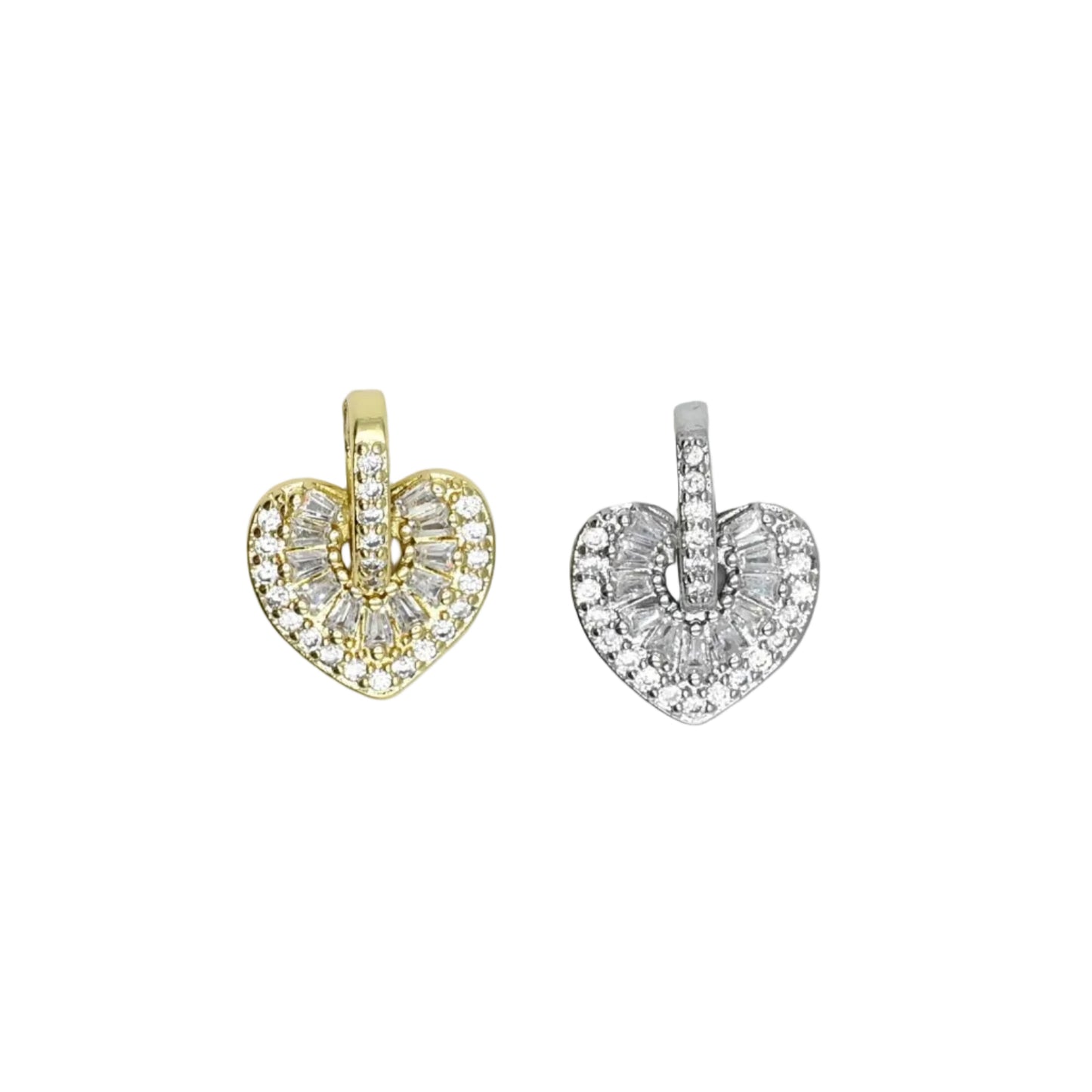 Forever Love Heart Charm Pendant | 18K Gold-Filled & Silver