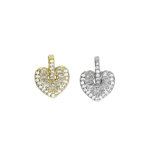 Forever Love Heart Charm Pendant | 18K Gold-Filled & Silver
