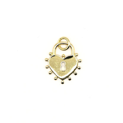 Heart Lock Charm Pendant | 18K Gold-Filled