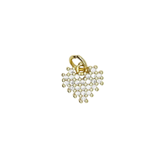 Crystal Heart Charm Pendant | 18K Gold-Filled