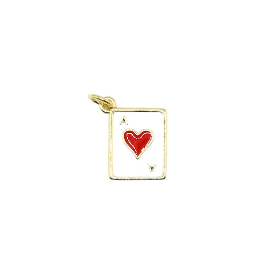 Ace of Hearts Charm Pendant | 18K Gold-Filled