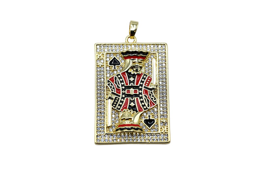 Large King of Spades Pendant | 18K Gold-Filled