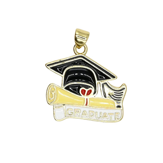 Large Graduate Charm Pendant | 18K Gold-Filled