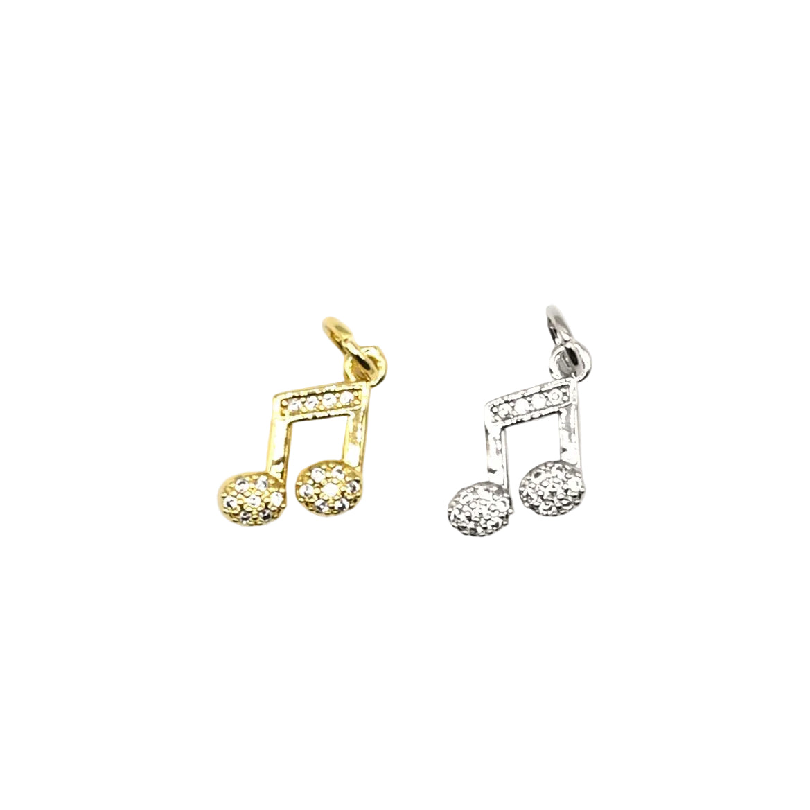 Music Note Charm Pendant | 18K Gold-Filled & Silver Plated