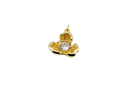 Trillium Flower Charm Pendant | 18K Gold-Filled