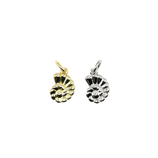 Mini Nautilus Shell Charm | 18K Gold-Filled & Silver