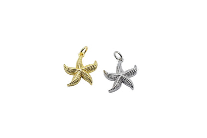 Starfish Charm Pendant | 18K Gold-Filled & Silver Plated