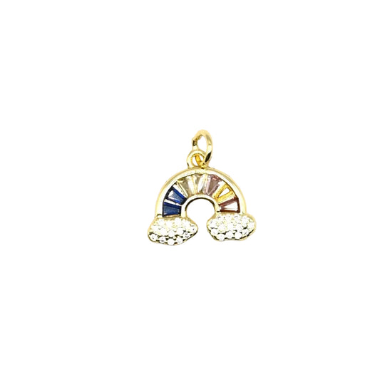 Rainbow Sparkle Charm Pendant | 18K Gold-Filled