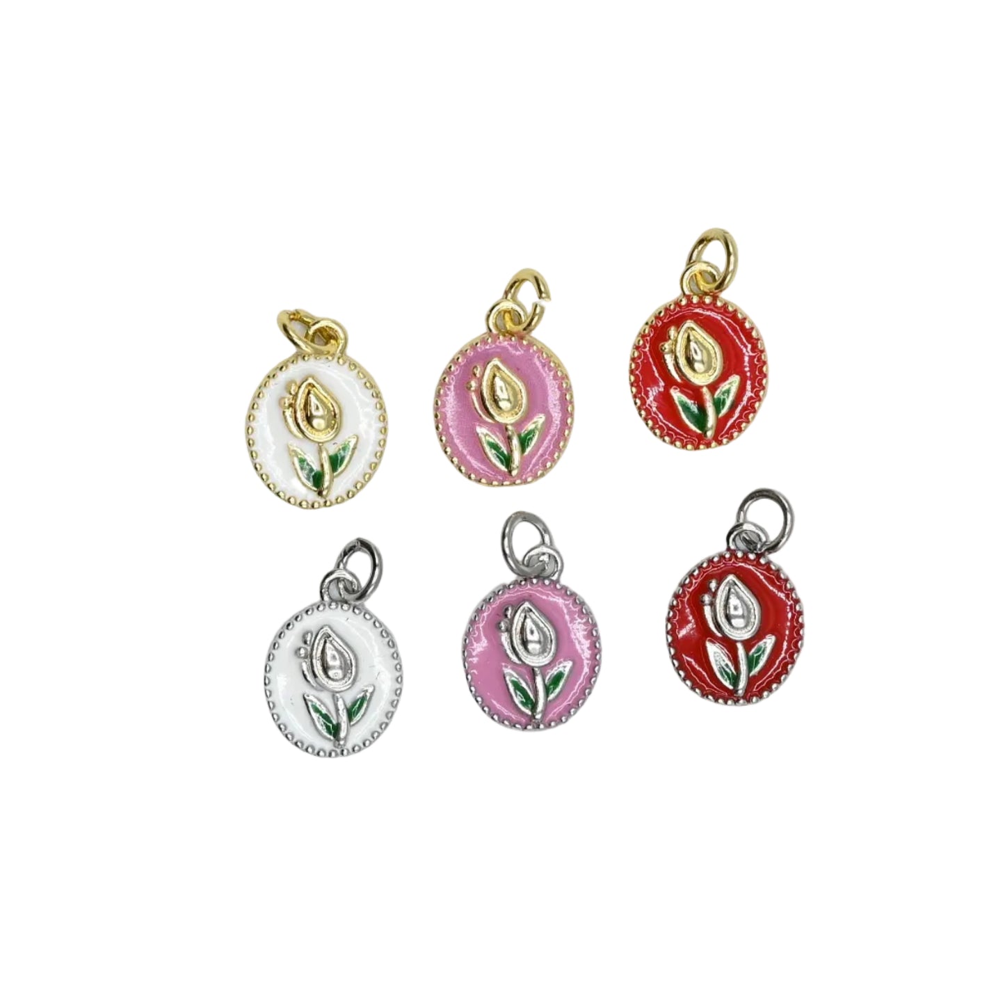 Mini Rose Charm Pendant | 18K Gold-Filled & Silver