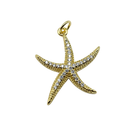 Large Starfish Charm Pendant | 18K Gold-Filled