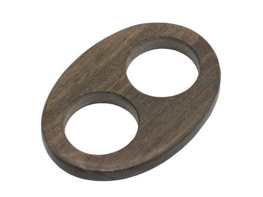 Grey Wood Scarf Ring - Large