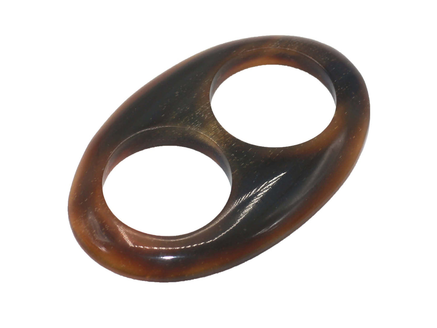 Tiger Ebony Wood Scarf Ring - Large