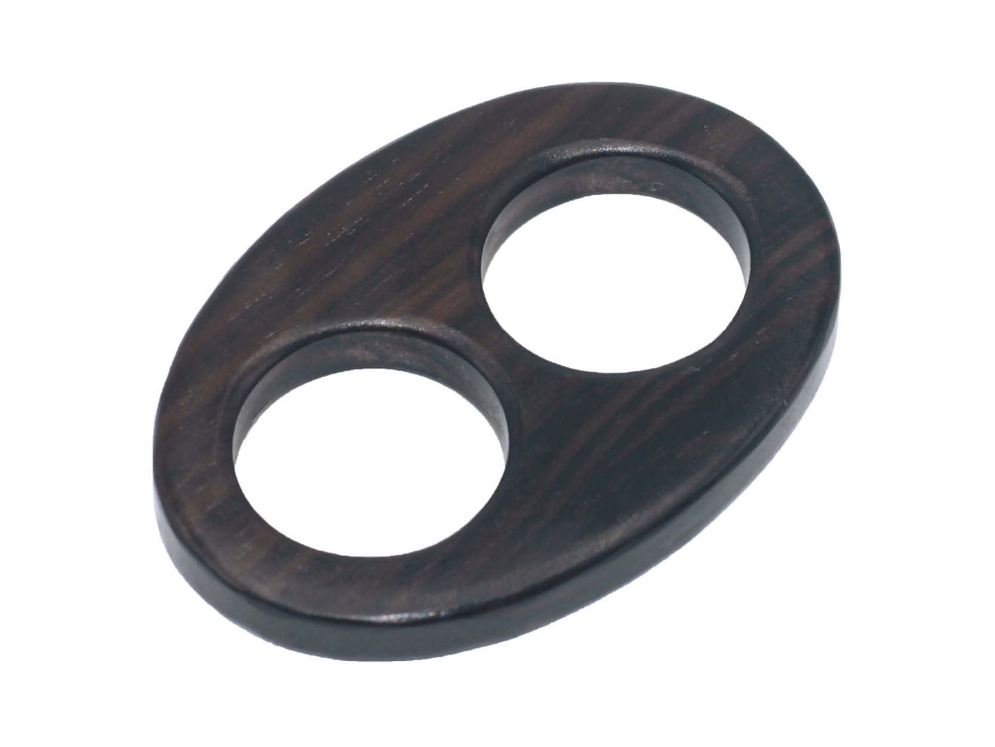 Tiger Ebony Wood Scarf Ring - Large