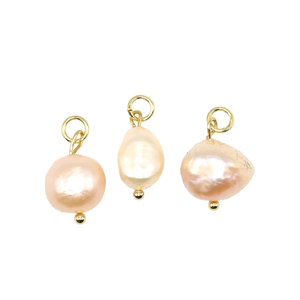 Freshwater Pink Pearl Charm Pendant | 18K Gold-Filled